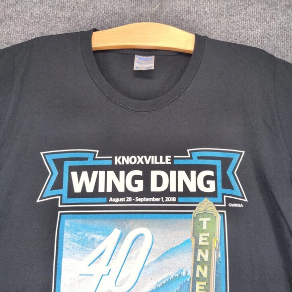 Port & Company Womens Knoxville Tennessee T-Shirt Black Size XL Wing Ding - Picture 3 of 12